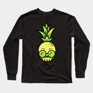 skull head pineapple Long Sleeve T-Shirt